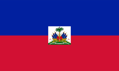 Obraz premium Haiti vector flag. Accurate dimensions and official colors. This file is suitable for digital editing and printing of any size.