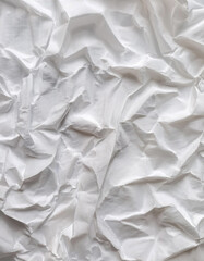 Obraz premium Close up shot crumpled white paper texture background