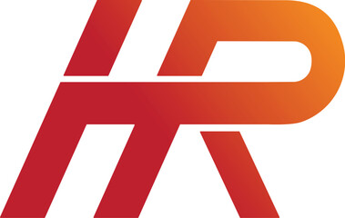 Fototapeta premium Creative HR logo design. RH logo vectors. Letters HR logo design orange color. Simple RH or HR logo design. Abstract HR / RH logo vectors. RH monogram design. HR Modern Unique design. H logo design. R