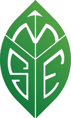 Leaf logo design. Green leaf logo design. Farm logo design. Agricultural logo design. Gardening logo design. Food logo design. Natural food logo design. Halal food, Organic food logo design. M logo de