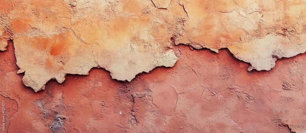 Aufkleber detail of a clay wall. with copy space image. Place for adding text or design