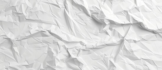 Obraz premium white wrinkled crumpled paper background grunge texture backdrop. with copy space image. Place for adding text or design