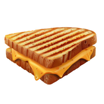 recommend clip art: Delicious Grilled Cheese Sandwich Clipart Isolated on White Background