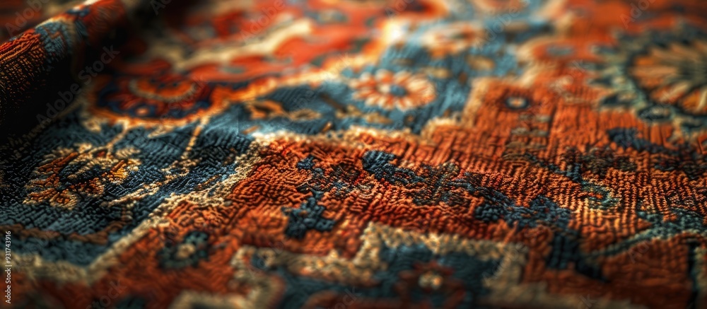 Poster Carpet design texture backdrop. with copy space image. Place for adding text or design