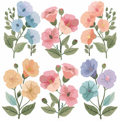 Vector Hollyhock simple and minima