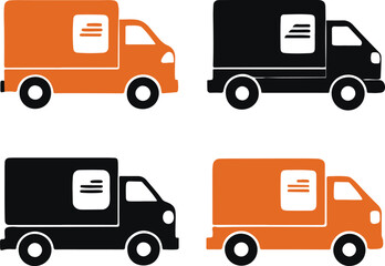  Delivery Truck icon  . White Cargo Van vector with space for text or your branding  - Cargo Van Vector, Cargo Van Silhouette, Cargo Van icon set,Cargo Van Vector illustration, Vector Graphic, EPS 10 