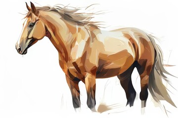 Obraz premium the AI Image Generator, horse gracefully galloping against