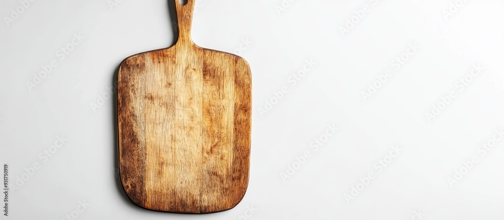 Leinwandbilder chopping board on white background. with copy space image. place for adding text or design