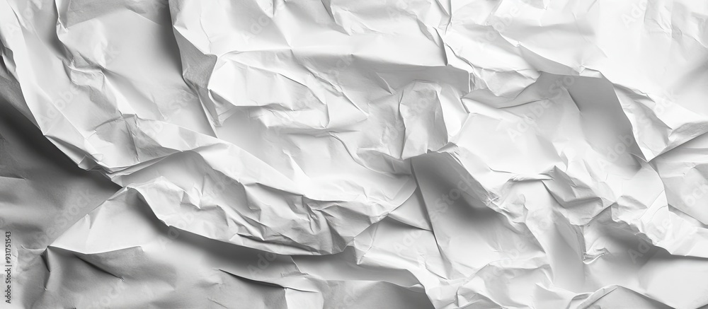 Leinwandbilder wrinkled or crumpled white stencil or tissue paper serves as the texture for a crumpled paper backgr