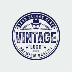 Obraz premium Barber shop logo and white vintage labels illustration templates vintage design tools vector.