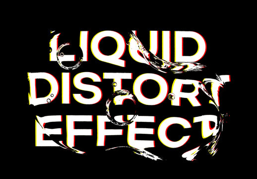 Distort Liquid Drops Effect Mockup With Generative AI