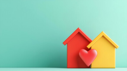 High-interest loans, housing market strain, 3D illustration