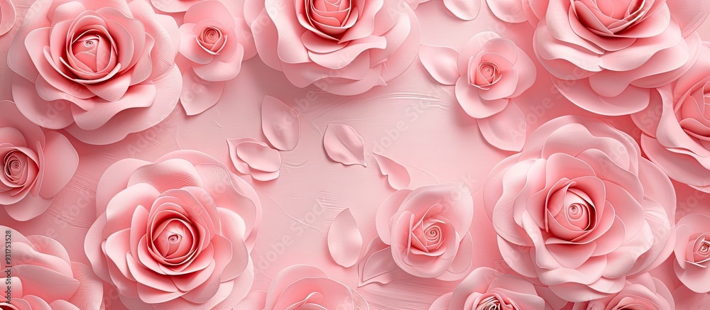 Poster Pink paper texture pattern background can be used for wallpaper cover pages invitations or greeting cards. with copy space image. Place for adding text or design