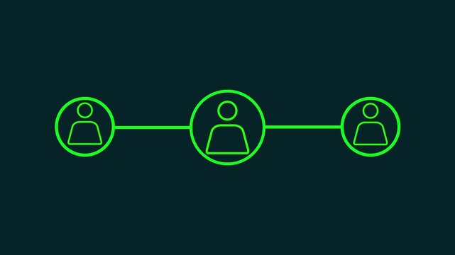 New user icon animation on background.