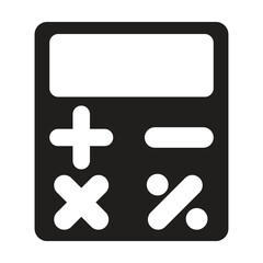 Fototapeta premium calculator icon vector on white background