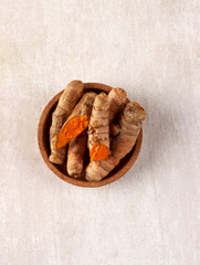 kunyit ginger herb seasoning flavor orange raw organic traditional indonesia curcuma aroma beverage