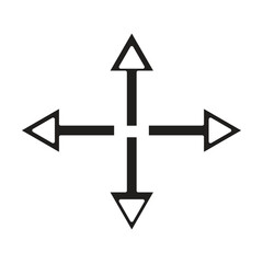 arrow icon vector on white background