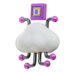 AI Cloud 3D Illustration