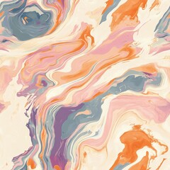 Abstract Swirls of Color Seamless Pattern