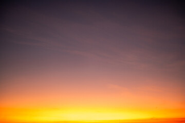 Beautiful , luxury soft gradient orange gold clouds and sunlight on the blue sky perfect for the background, take in everning,Twilight, Large size, high definition landscape photo