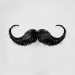Mustaches styles with white backgrounds