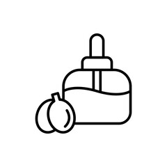 Palm oil outline icons, minimalist vector illustration ,simple transparent graphic element .Isolated on white background