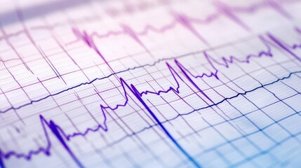 A heart's electrical activity is recorded, showing rhythmic spikes typical of a healthy heartbeat during the procedure