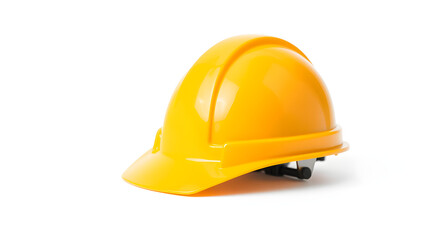 Fototapeta premium yellow helmet isolated on white