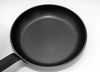 Non stick teflon fraying pan kitchenware tool detail