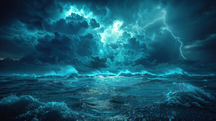 Tropical storm unleashes fury over ocean waves