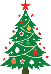 Christmas tree  vector illustration design graphic Art.