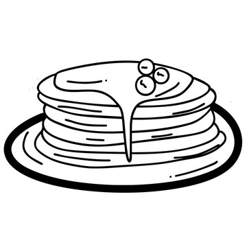 recommend clip art: pancakes on a plate outline 