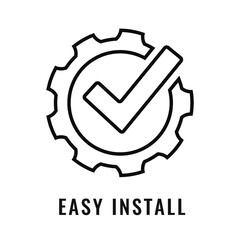 Easy to install vector line icon