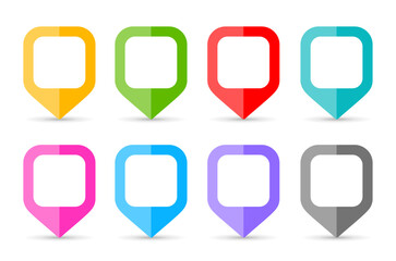 Map pin buttons, location markers