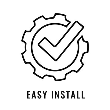 Easy to install vector line icon
