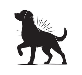silhouette dog vector