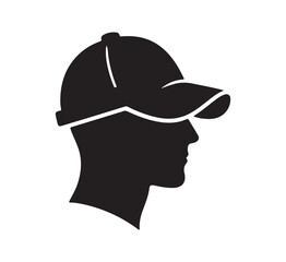 silhouette of a person with a hat