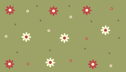 Fototapeta premium red and yellow floral background