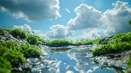 Outdoor green space nature shooting scene