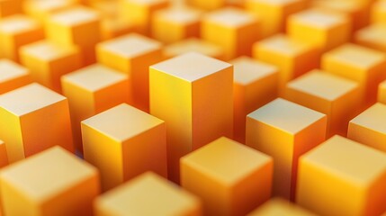 Abstract Yellow Cubes