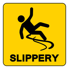 Slippery Symbol Sign,Vector Illustration, Isolate On White Background Label. EPS10