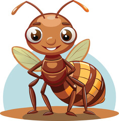 Cute Ant vector cartoon illustration