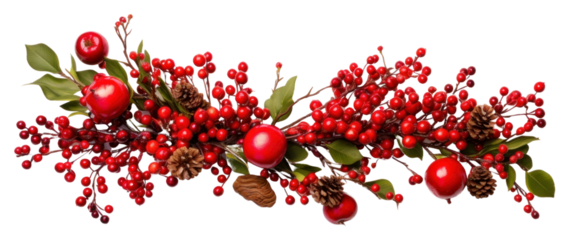 PNG Christmas garland christmas cherry plant.
