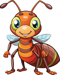 Cute Ant vector cartoon illustration