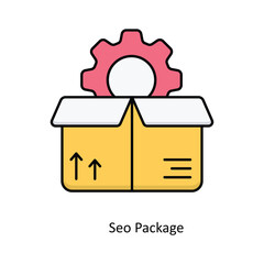 Seo Package vector filled outline Icon Design illustration. Smart Home and Technology Symbol on White background EPS 10 File