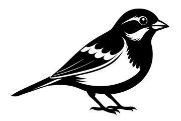 Sparrow silhouette vector illustration