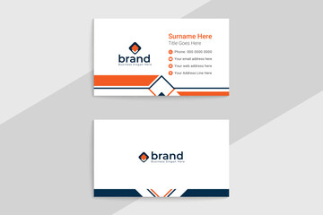 Clean and professional corporate company business card template 