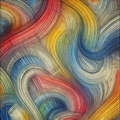 Vibrant abstract artwork featuring colorful swirling lines, creating a dynamic and energetic visual experience.