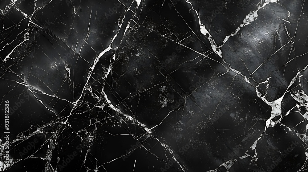 Poster dark grey background marble wall texture for design art work seamless pattern of tile stone with bri