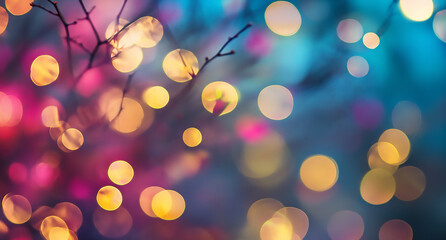 A vibrant and colorful abstract image featuring a bokeh effect